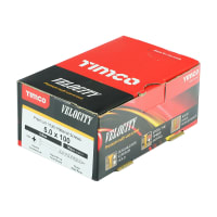 TIMco Velocity Premium Wood Screw 100 x 5mm (L x Diameter) Box of 100