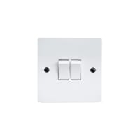 BG Electrical 2 Gang 2Way Switch White