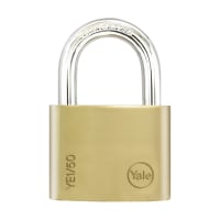 Yale Essential Series Solid Brass Shackle Padlock 50mm