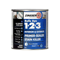 Zinsser Bulls Eye 1.2.3 Primer - Sealer - Stain Killer 1L White