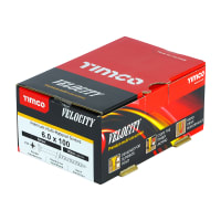 TIMCO Velocity Premium Woodscrews 100 x 6mm Zinc Yellow Passivated
