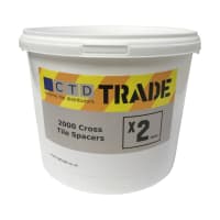 CTD Trade 2mm Cross Tile Spacers White Pack of 2000