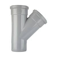 Polypipe Soil 135° Equal Branch Double Socket Grey