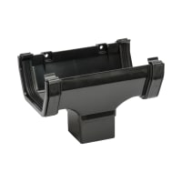 Polypipe Square Running Outlet Gutter 112mm Black