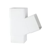 Polypipe Rainwater Drainage Square Downpipe Branch 65mm W White