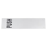 Push Fingerplate 305mm L Satin Anodised Aluminium
