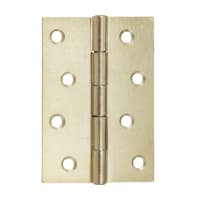 Butt Hinges 100mm L Electro Brassed Pack of 3