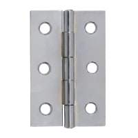 Light Butt Hinge 76 x 20mm Pack of 2 Chrome Plated