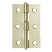 Pin Hinges 76mm H Electro Brassed Pack of 2