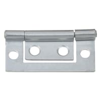 Flush Hinges 50mm H Bright Zinc Plated Pack of 2