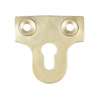 Polished Brass Cupboard Knob with a Polished Brass Back Plate38mm