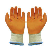 Scan Knitshell Latex Palm Gloves Large Orange Pack of 12