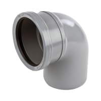 Wavin OsmaSoil 90° Spigot Bend Tight 110mm Grey