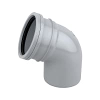 Wavin OsmaSoil Ring Seal System Single Socket Offset Bend 110mm Grey