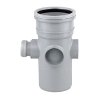 OsmaSoil Single Socket Bossed Pipes 110mm Dia Grey