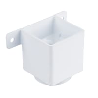 Osma SquareLine Pipe Connector and Bracket 61mm Dia White