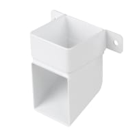 Osma SquareLine Pipe Shoe and Bracket 116 x 108 x 66mm White