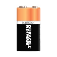Duracell 9V Plus Power Alkaline Battery Black