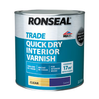 Ronseal Trade Quick Dry Interior Varnish 2.5L Clear