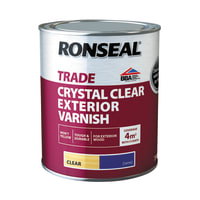 Ronseal Trade Crystal Clear Exterior Varnish Satin 750ml