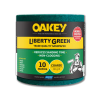 Oakey Liberty Green sandpaper roll 115 x 10m 60 grit