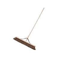 Brushware Pathway Broom With Metal Stayed Handle 600mm W Brown