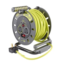 PRO XT 13A 2-Gang 25m Cable Reel + 2.1A 2G Type A USB Charger 240V