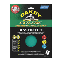 Oakey Liberty Green Sanding Sheets Assorted 230 x 280mm Pack of 3