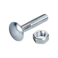 Rawlplug M12 Cup Square Hexagonal Bolts and Nuts 100mm Pack of 4