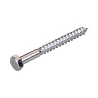 Rawlplug Hexagon Head Coach Screw 75 x 10mm Zinc Plated Pack of 5