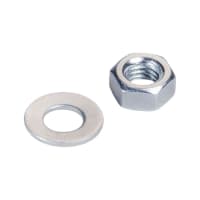 Rawlplug Hexagonal Nut and Washer M20 Zinc Plated Pack of 2