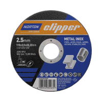 Norton Clipper Flat Metal Cutting Disc 115 x 2.5 x 22.23mm