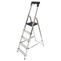 Werner High Handrail Step Ladder With Work Tray 1.03 x 0.45m Aluminium