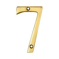 Carlisle Brass Numeral '7' Face Fix Number 76mm Polished Brass