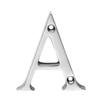 Carlisle Brass Letter Face Fix Letter 'A' 53mm Polished Chrome