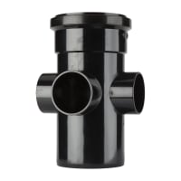 Polypipe Ring Soil and Vent Boss Pipe Single Socket 150 x 110mm Black