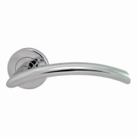 Serozzetta Tres Lever Handle on Round Rose Polished Chrome