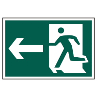 Running Man Arrow Left' Sign 300mm x 200mm