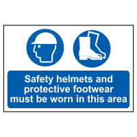 Spectrum 'Safety Helmets and Protective Footwear Must Be Worn' Sign