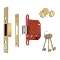 ERA Fortress 5 Lever Deadlock Polished Brass 76mm