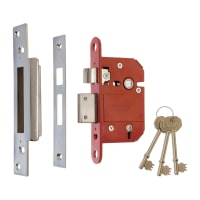 ERA British Standard Fortress 5 Lever Mortice Sashlock 76mm in Chrome Finish.