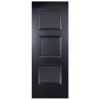 Amsterdam 3 Panel Primed Plus Black Door 762 x 1981mm