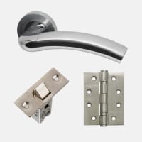 Jupiter Door Handle Satin Chrome