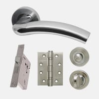 Jupiter Privacy Door Handle Satin Chrome