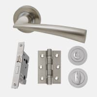 Mars Privacy Door Handle Chrome & Nickel