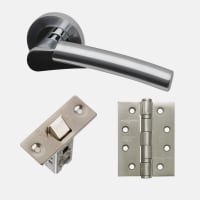 Neptune Door Handle Satin Chrome