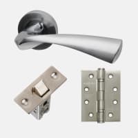 Pluto Door Handle Satin Chrome