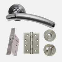 Saturn Privacy Door Handle Satin Chrome