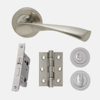 Solar Privacy Door Handle Chrome & Nickel