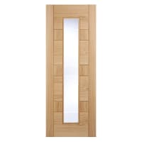 Edmonton 1 Light Prefinished Oak Door 838 x 1981mm